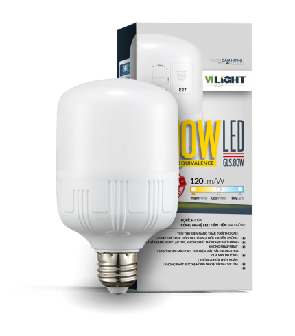 LED Bulb trụ CSL 15W thân nhựa ánh sáng vàng/ trung tính/ trắng Vi-Light VLEBL15PL1