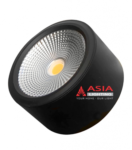 Đèn led trần nỗi tròn vỏ đen thân ngắn 3 chế độ 10W Asia OBLD10-DM