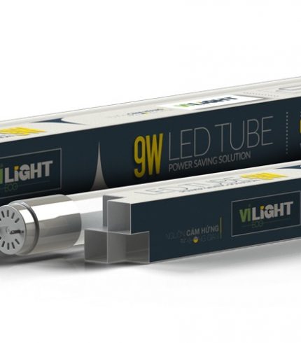 Led tube thủy tinh T8 0.6m 9W Vi-Light VLETU09SL06