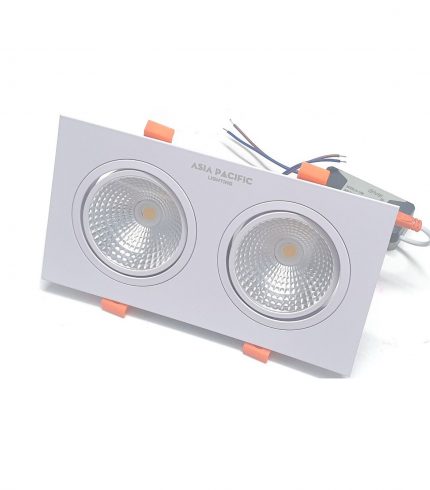 Đèn led downlight đôi âm trần 10W vỏ trắng Asia Pacific – APL-DLS-10WD