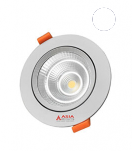 Đèn led âm trần mặt kính COB 7W Asia MKC7W