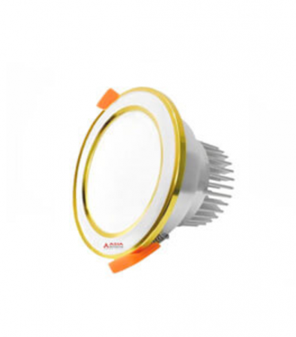 Đèn led âm trần tròn mặt bạc viền vàng 5W Asia MBV5