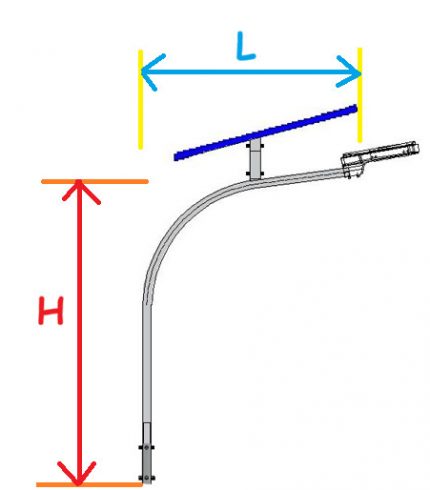 Cần đèn đường solar tròn côn MINA-SMCCDSL